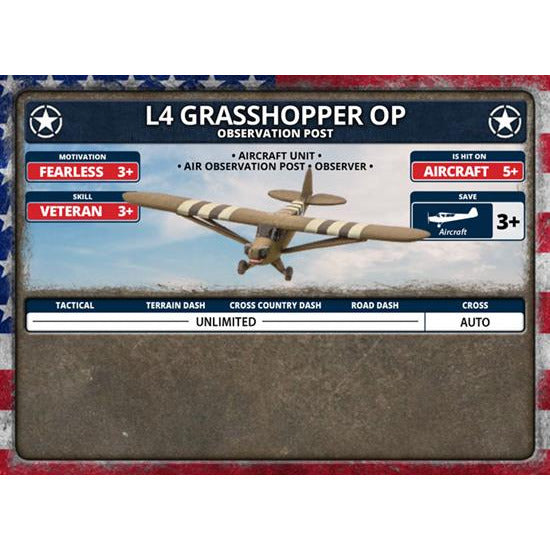 Flames Of War American L4 Grasshopper Observation Post New - Tistaminis