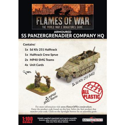 Flames of War Armoured SS Panzergrenadier Company HQ New - Tistaminis