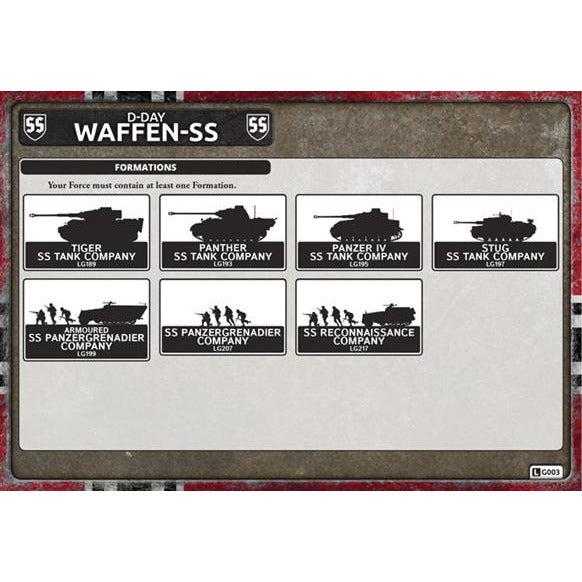 Flames of War Armoured SS Panzergrenadier Company HQ New - Tistaminis