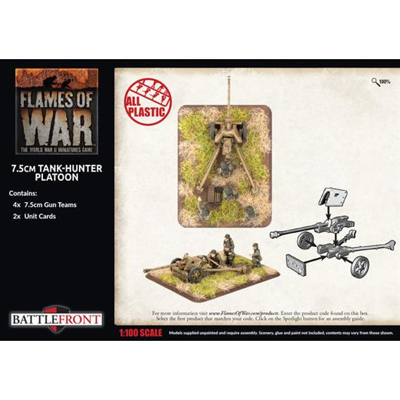 Flames Of War German 7.5cm Tank-Hunter Platoon New - Tistaminis