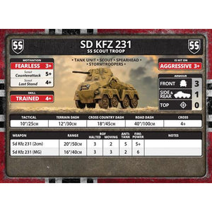 Flames of War Sd Kfz 231 SS Scout Troops New - Tistaminis