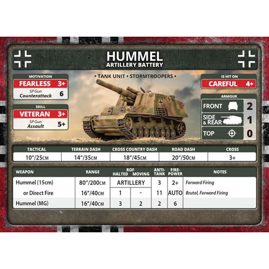 Flames of War German Hummel Artillery Battery New - Tistaminis