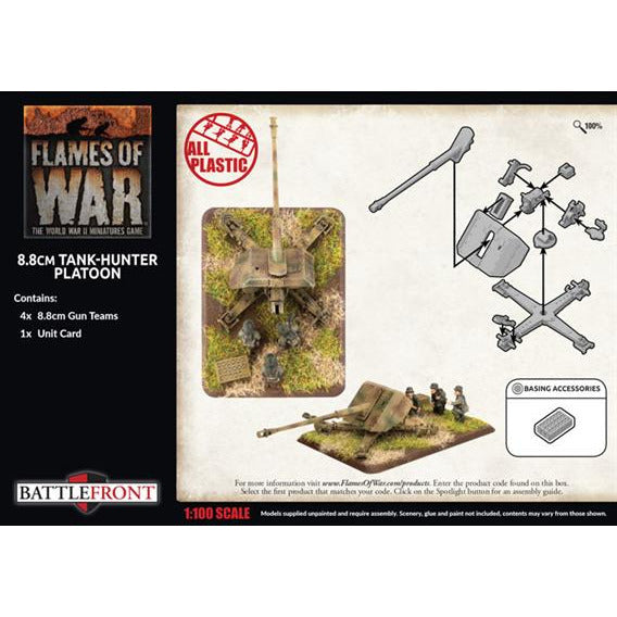 Flames Of War German 8.8cm Tank-Hunter Platoon New - Tistaminis