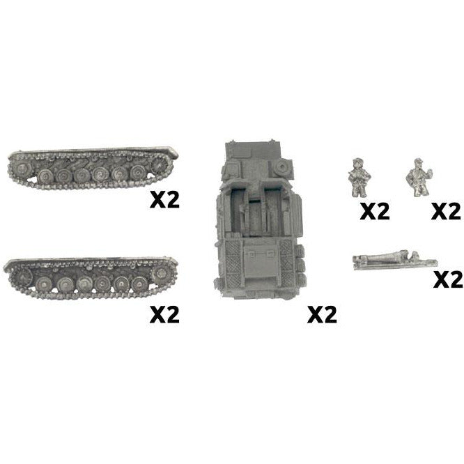 Flames of War German Bison (15cm) Self-propelled Guns (x2) New - Tistaminis