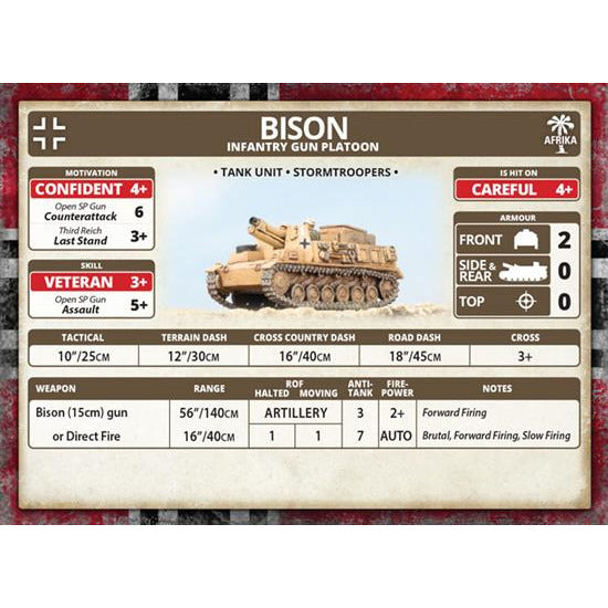 Flames of War German Bison (15cm) Self-propelled Guns (x2) New - Tistaminis