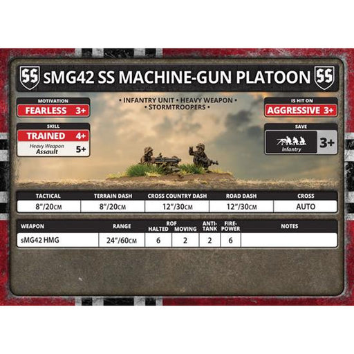 Flames of War sMG42 SS Machine-gun Platoon New - Tistaminis