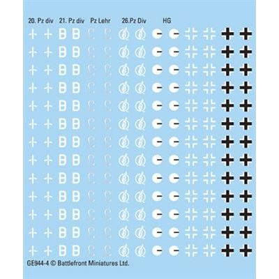 Flames of War	Heer Panzer Decals New - Tistaminis