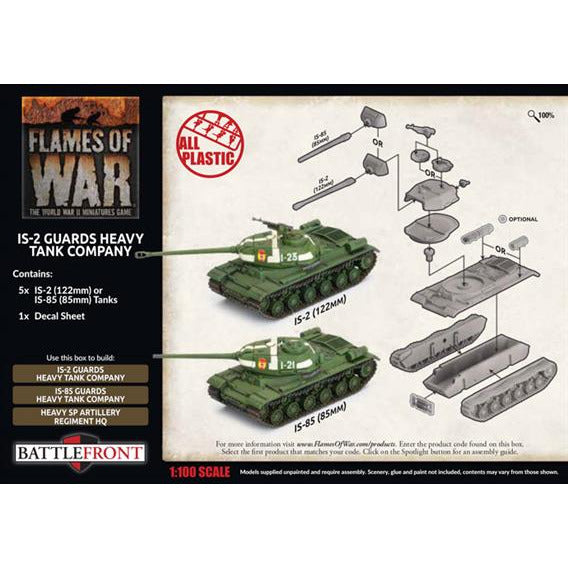 Flames of War Soviet IS-2 Guards Heavy Tank Company New - Tistaminis