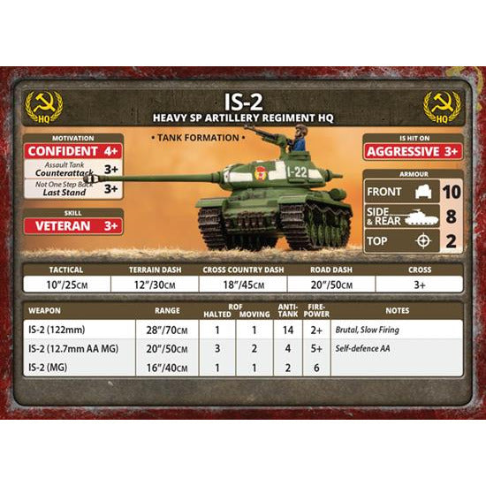 Flames of War Soviet ISU Heavy SP Battery New - Tistaminis