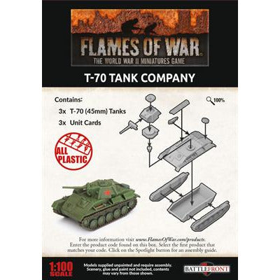 Flames of War Soviet T-70 Tank Company New - Tistaminis