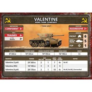 Flames of War Soviet Valentine Tank Company New - Tistaminis