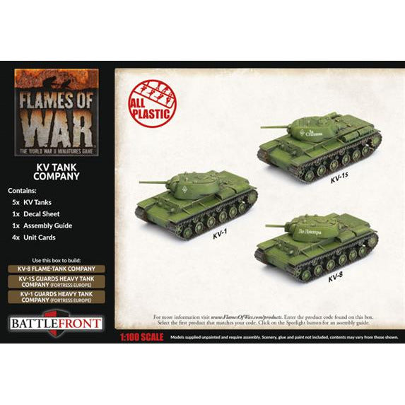 Flames of War Soviet KV Tank Company New - Tistaminis