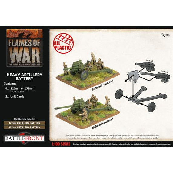 Flames of War Soviet Heavy Artillery Battery New - Tistaminis