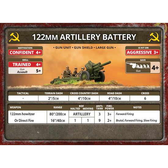 Flames of War Soviet Heavy Artillery Battery New - Tistaminis