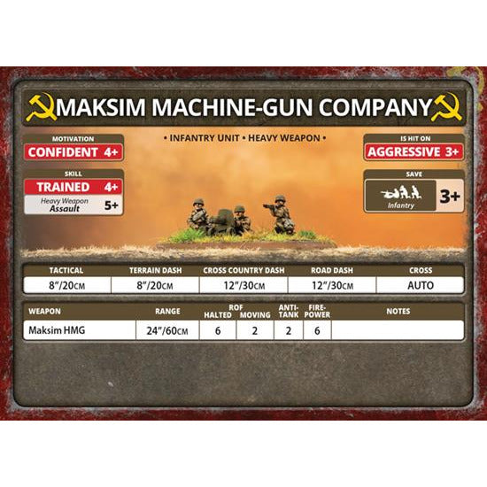 Flames of War Soviet Maksim Machine-Gun Company (Plastic) New - Tistaminis