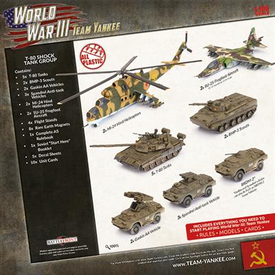 Team Yankee Soviet Starter Force: T-80 Shock Tank Company New - Tistaminis