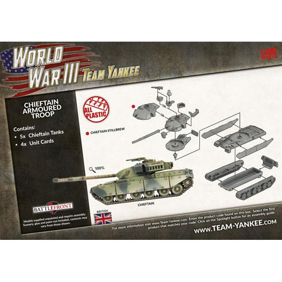 World War III: Team Yankee British Chieftain Armoured Troop: Baker's Dozen New - Tistaminis