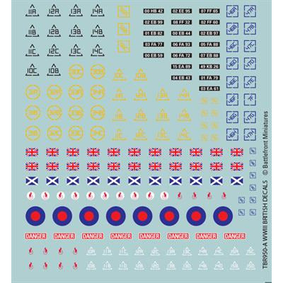 Team Yankee World War 3 British Decal Set New - Tistaminis