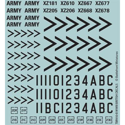 Team Yankee World War 3 British Decal Set New - Tistaminis