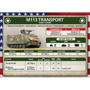 Team Yankee American M113 Transport Platoon New - Tistaminis