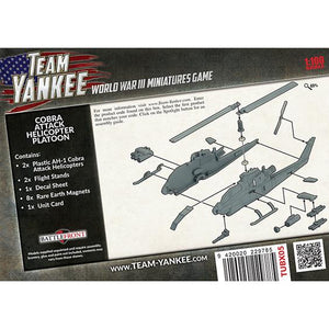 Team Yankee American Cobra Attack Helicopter Platoon (Plastic) New - Tistaminis