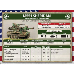 World War III: Team Yankee American M551 Sheridan Tank Platoon New - Tistaminis