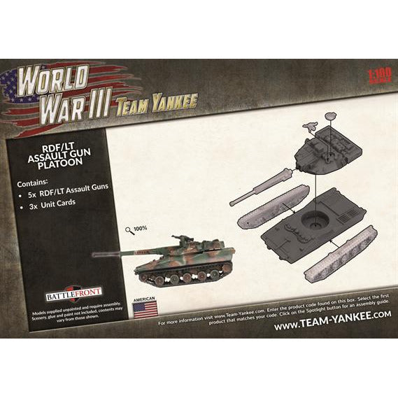 World War 3: Team Yankee American RDF/LT Assault Gun Platoon  New - Tistaminis