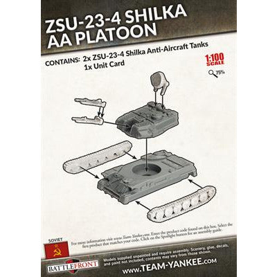 Team Yankee Soviet  ZSU-23-4 Shilka AA Platoon New - Tistaminis