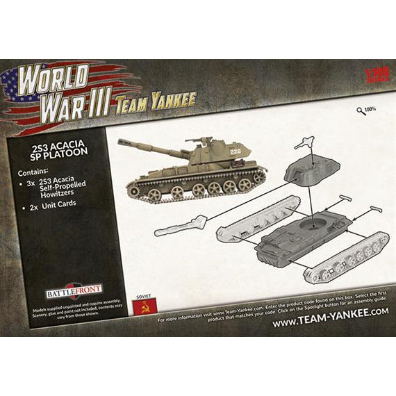 World War III: Team Yankee Soviet 2S3 Acacia Heavy SP Howitzer Battery New - Tistaminis