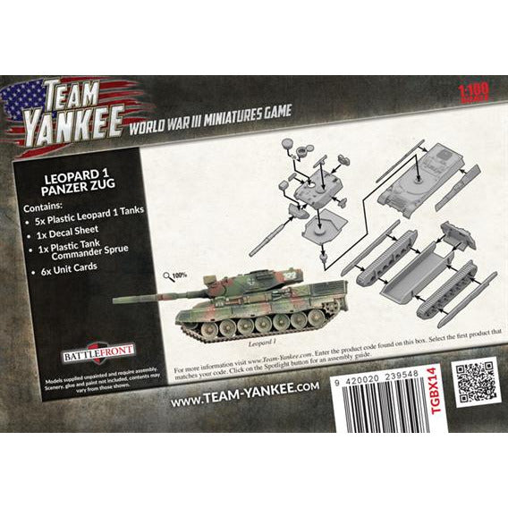 World War III: Team Yankee West German Leopard 1 Panzer Zug (Plastic) New - Tistaminis