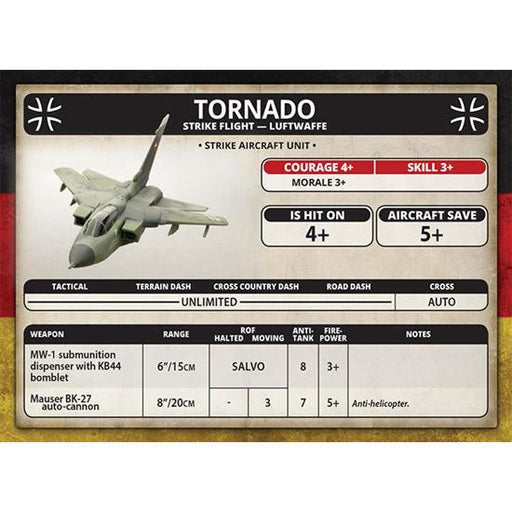 World War III: Team Yankee West German Tornado Strike Flight (x2 Plastic) New - Tistaminis