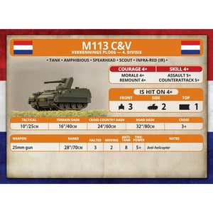 World War III: Team Yankee Dutch M113 C&V Reconnaissance Platoon New - Tistaminis