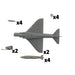 World War III: Team Yankee Israeli Skyhawk Fighter Flight New - Tistaminis