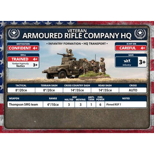 Flames Of War American Armoured Rifle Company HQ New - Tistaminis