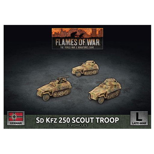 Flames Of War German Sd Kfz 250 Scout Troop New - Tistaminis