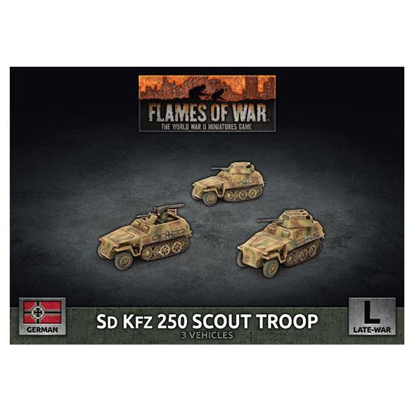 Flames Of War German Sd Kfz 250 Scout Troop New - Tistaminis