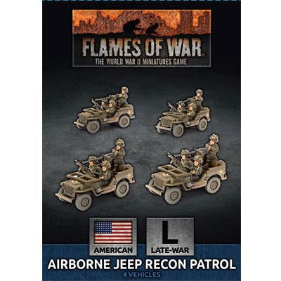 Flames Of War American Airborne Jeep Recon Patrol New - Tistaminis