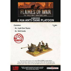 Flames of War British Airborne 6 pdr Anti-Tank Platoon (x4 Plastic) New - Tistaminis
