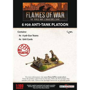 Flames of War British 6 pdr Anti-Tank Platoon (x4 Plastic) New - Tistaminis