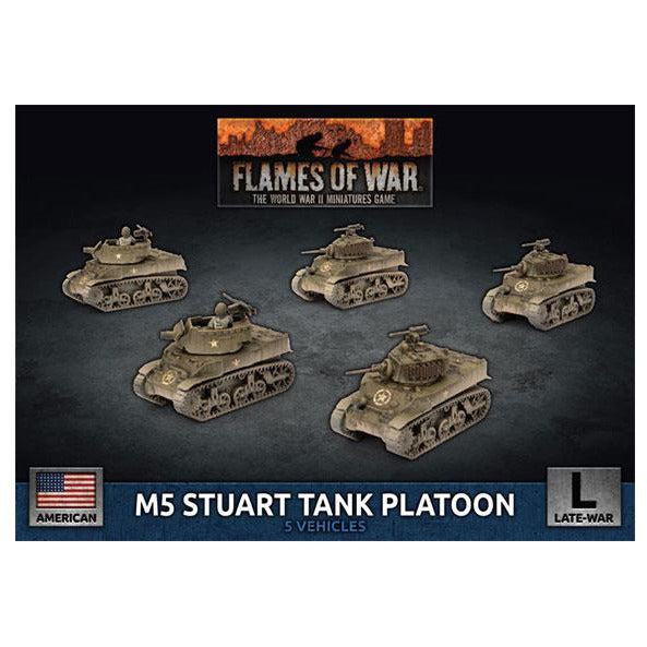 Flames Of War American M5 Stuart Tank Platoon New - Tistaminis