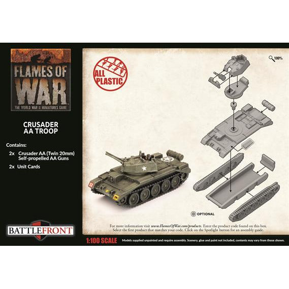 Flames of War British Crusader AA Troop New - Tistaminis