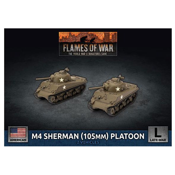 Flames Of War American M4 Sherman (105mm) Platoon New - Tistaminis