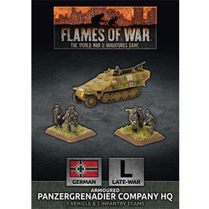 Flames Of War German Panzergrenadier Company HQ Late War New - Tistaminis