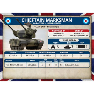 World War III: Team Yankee British Unit Cards New - Tistaminis