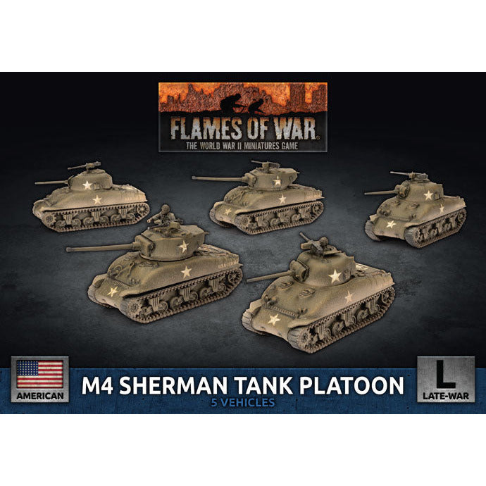 Flames Of War American M4 Sherman Tank Platoon New - Tistaminis