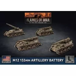 Flames Of War American M12 155mm Artillery Battery New - Tistaminis