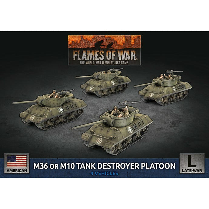 Flames of War American M36 (90mm) Tank Destroyer Platoon (x4 Plastic) Dec 4th - Tistaminis