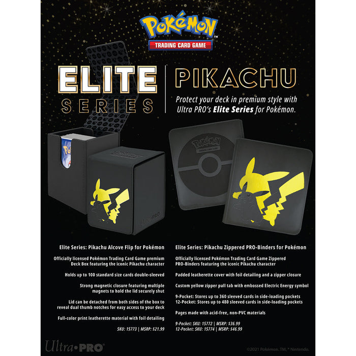 Ultra Pro DECK BOX POKEMON ALCOVE FLIP ELITE PIKACHU New - Tistaminis