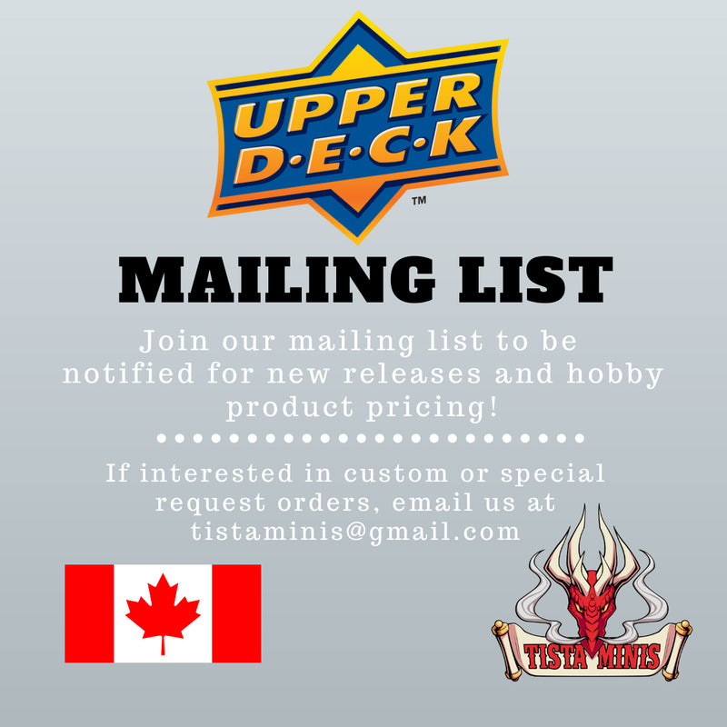 Upper Deck Ordering Mailing List - Tistaminis