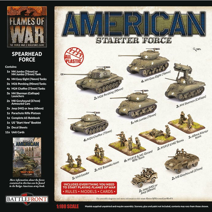 Flames of War American	Bulge:American Spearhead Force (Plastic) Nov 6 PreOrder - Tistaminis